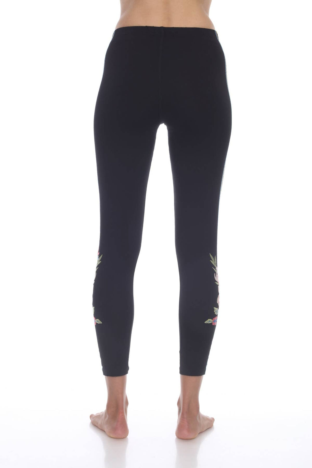Stretch Legging with Embroid: Black / XL