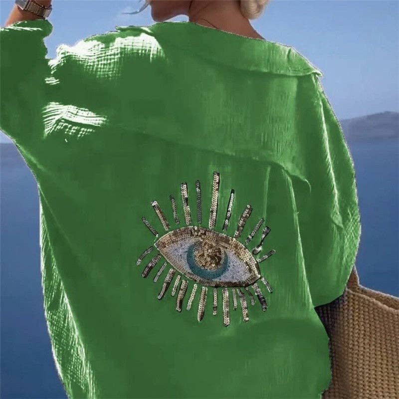 L/S Eye: WHITE / S
