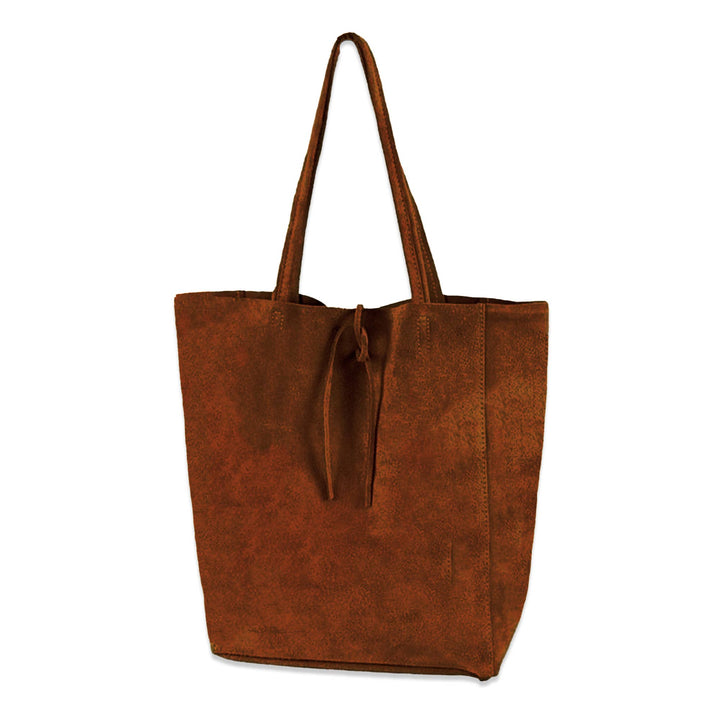Italian Leather Bag Suede: Black