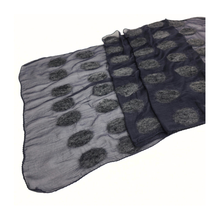 Polka Dot Soft Scarf: Black
