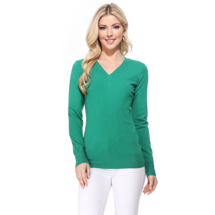 V-Neck Soft Sweater  MK5501: NAVY / S