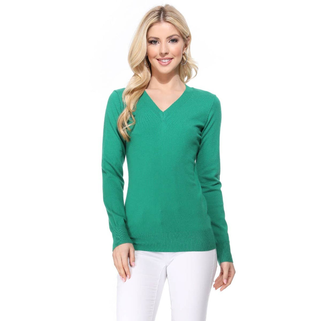 V-Neck Soft Sweater  MK5501: NAVY / XL