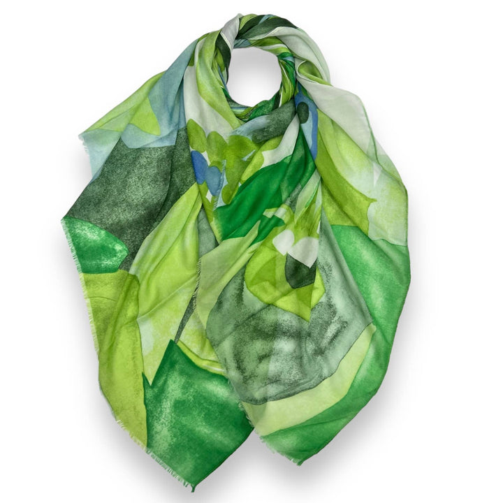 Soft Abstract painting scarf: Beige
