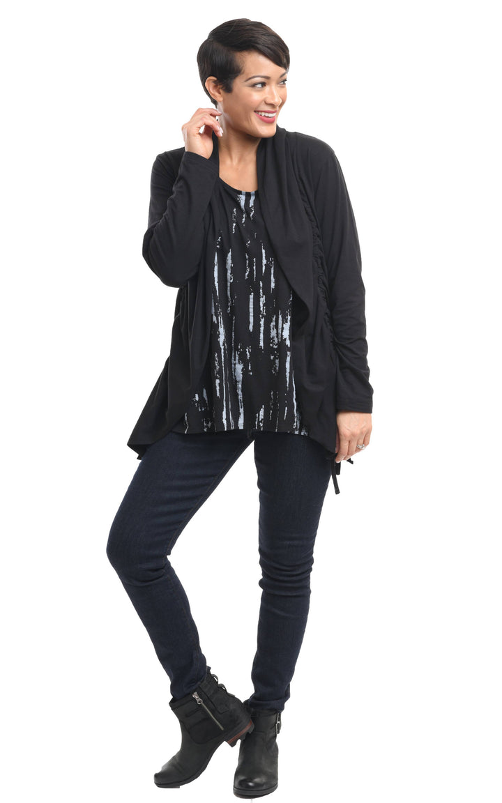 Tulip Clothing - SDM616 Ryder Cardigan in Black*: S