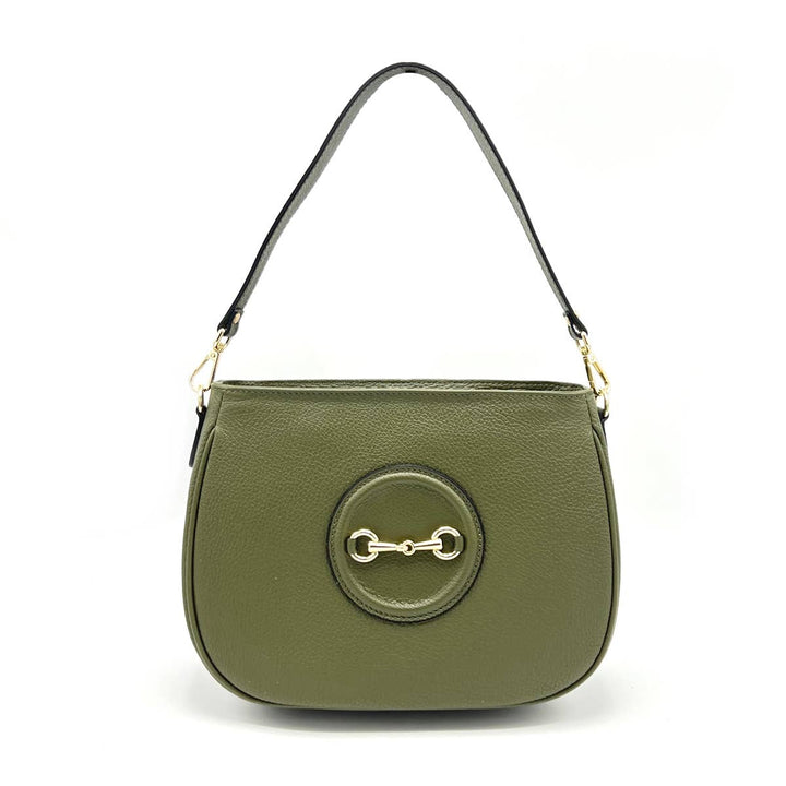 Leather bag, Made in Italy, 112627: Camel