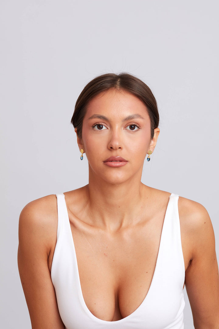 Abigail Earring- Blue Iolite
