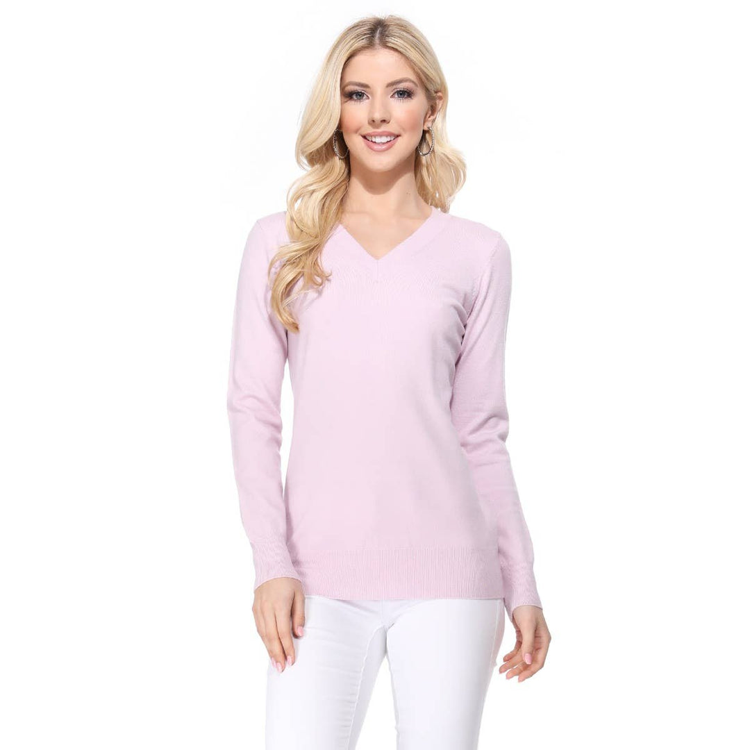 V-Neck Soft Sweater  MK5501: NAVY / S