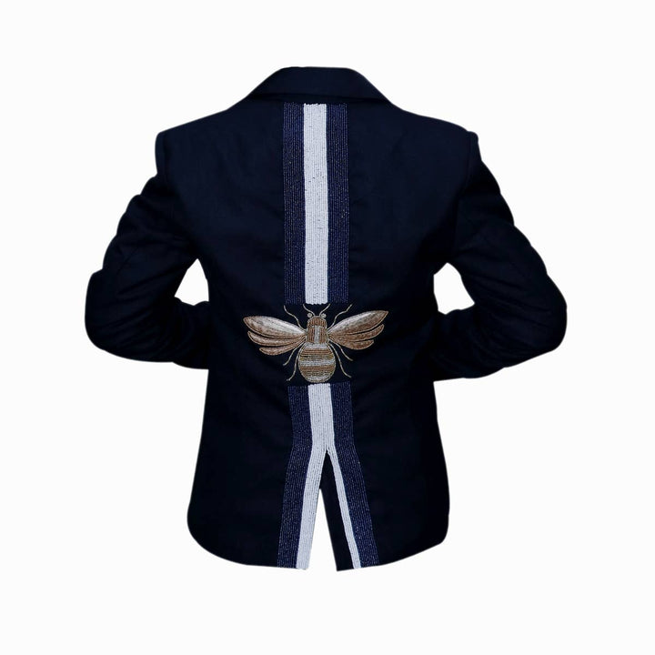 Tiana Designs - BL 1122-78 Navy/ White Stripes: Navy fabric / S