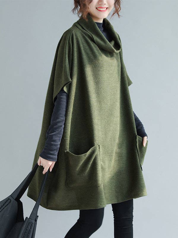 Solid Color Pullovers: BLACK / One_size