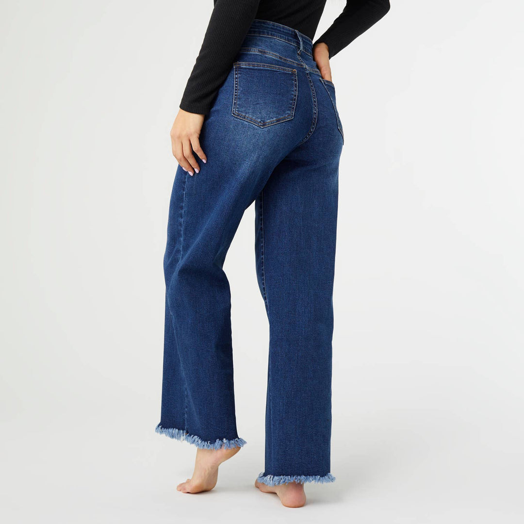 Wide Leg: L / Dark Denim