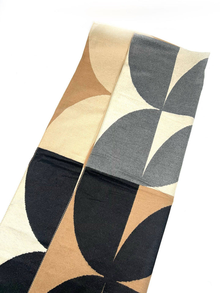 Chic Scarf with Geo Pattern: Red