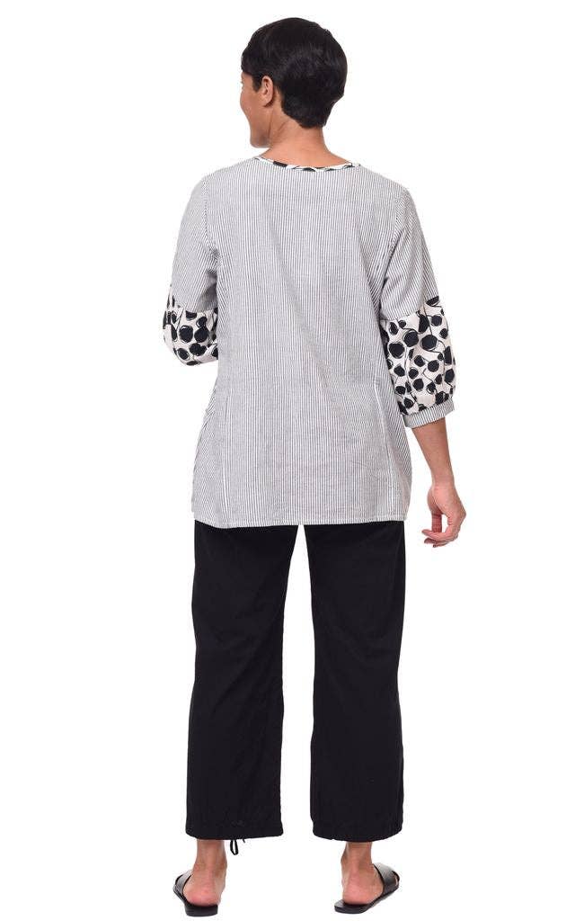 Tulip Clothing - CV1180 Sonya Top in Ticking*: S