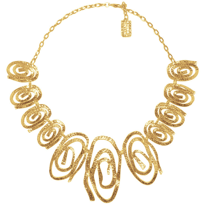 Multi Spirals Necklace  GOLD
