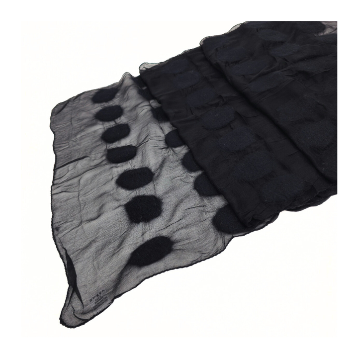 Polka Dotted Felt Soft Scarf