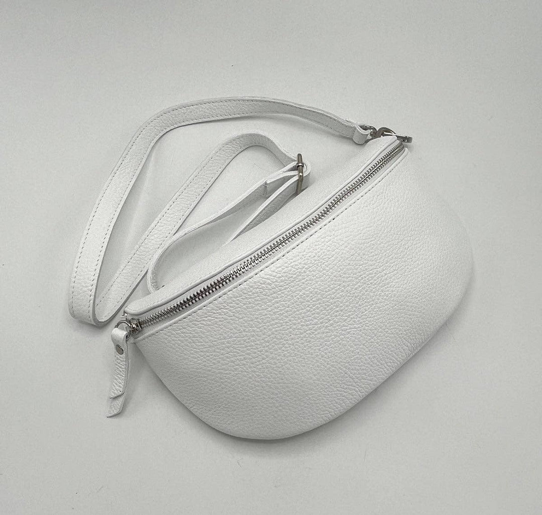 Leather Waist Bag, Made in Italy: 112466: Orange