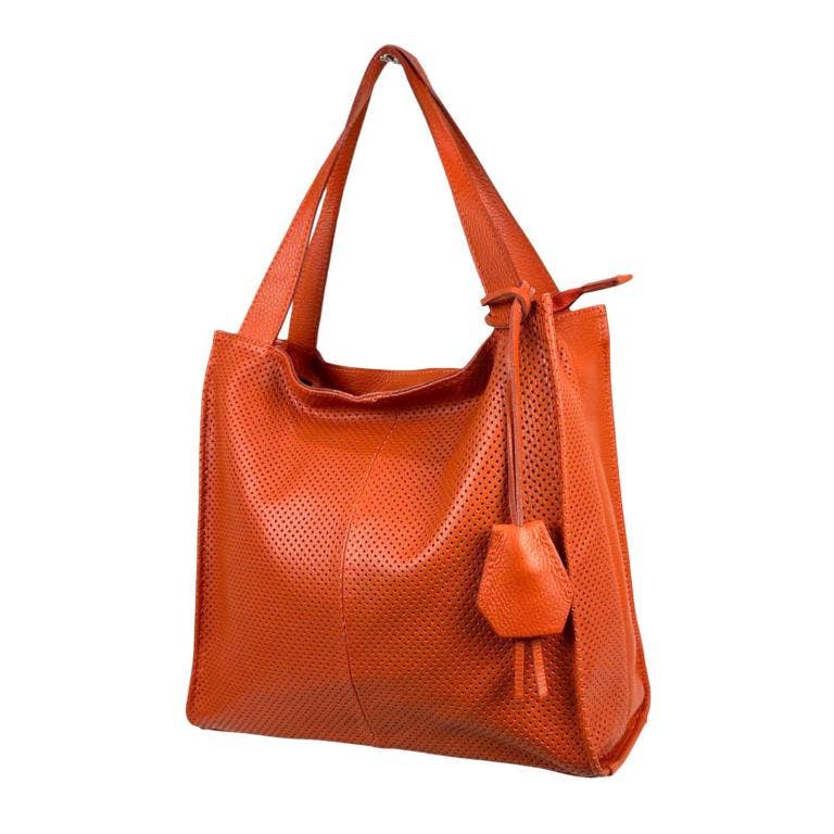 Leather Shopper Bag : Yellow
