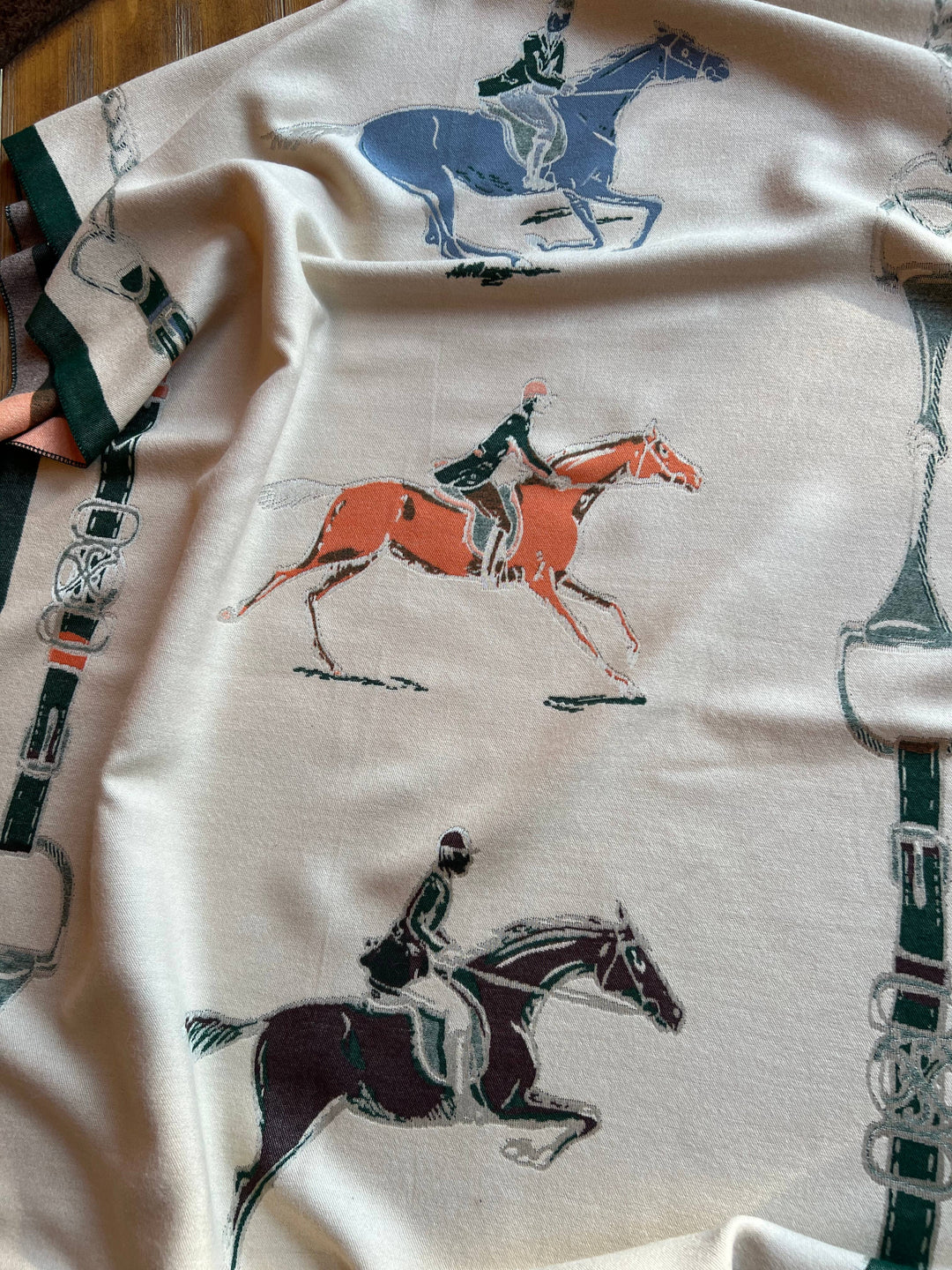 Equipage - Fox Hunter Jumper English Side Saddle Equestrian Horse Scarf: Orange