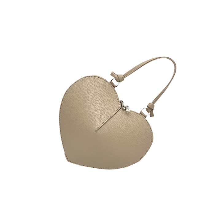 Heart Leather bag, Made in Italy,112587: Orange