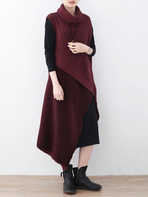 Casual Sleeveless Dress: BLACK / ONE SIZE