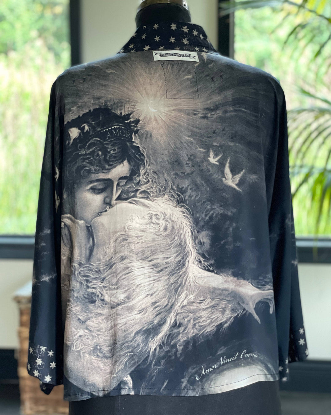 Love Conquers All Cropped Bamboo Kimono Cardigan