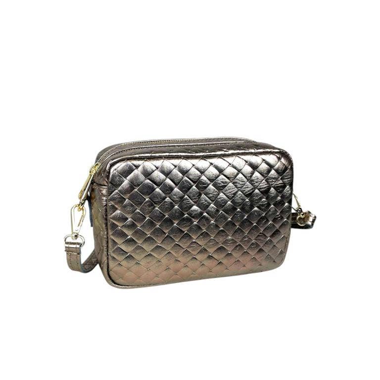 Crossbody Bag in Leather: Black