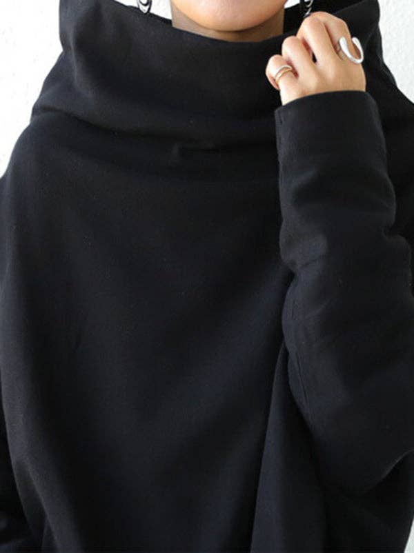 Black&Gray High-Oversize T-Shirt: BLACK / XL