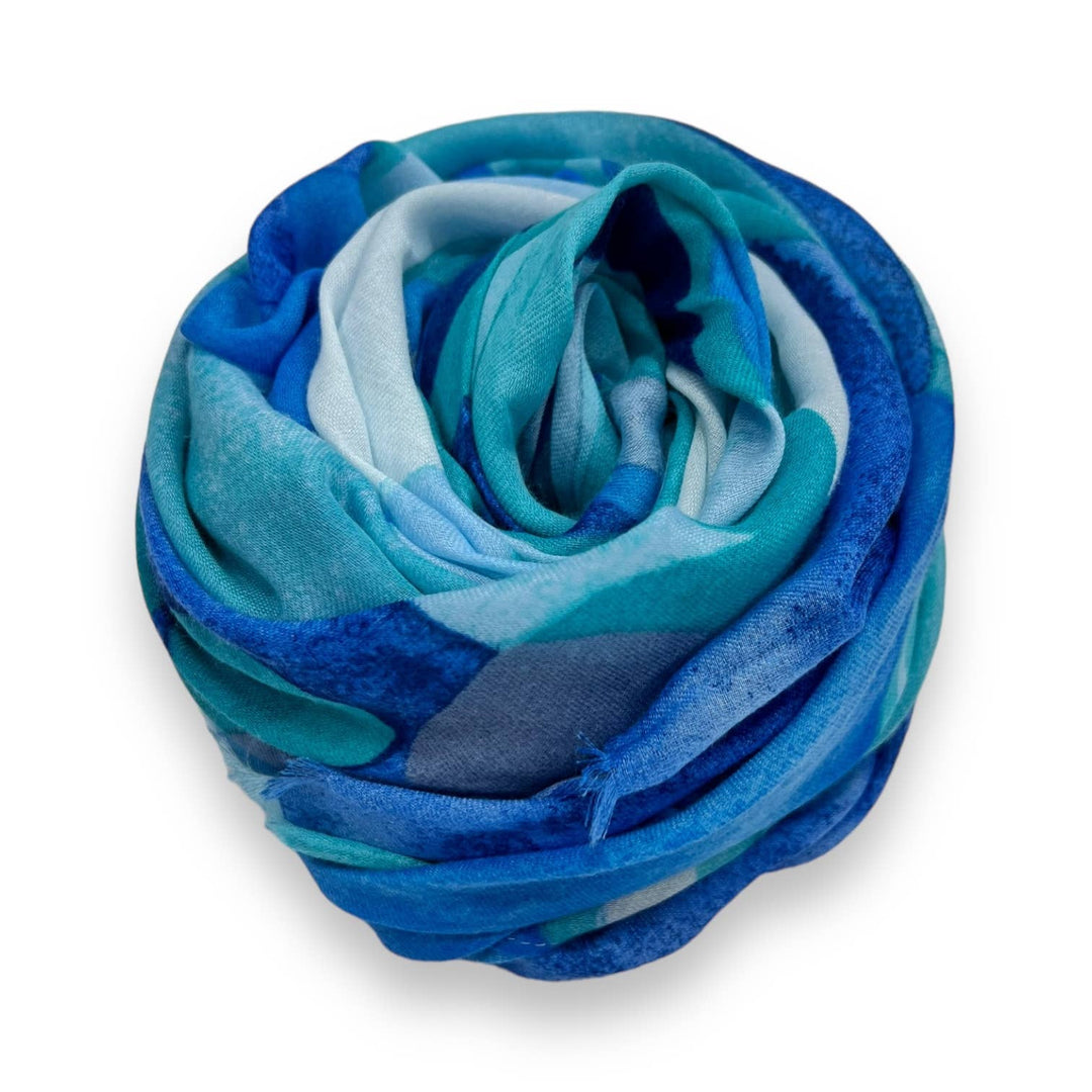 Soft Abstract painting scarf: Beige