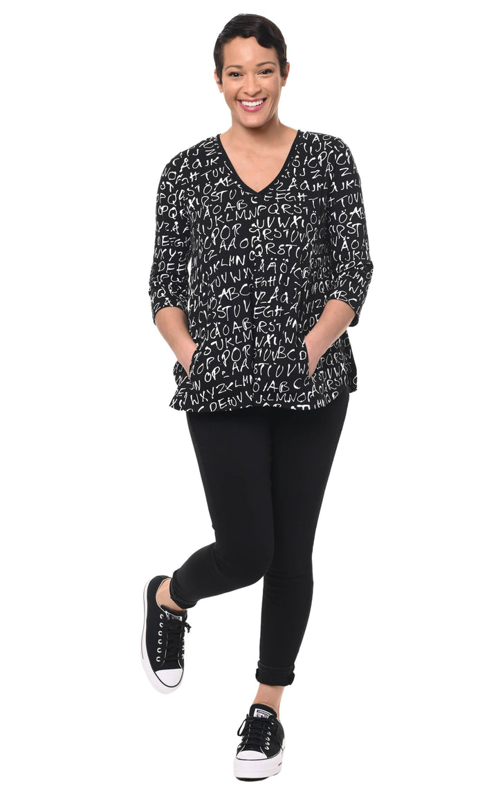 Tulip Clothing - L708 Willa in Black Alphabet*: S