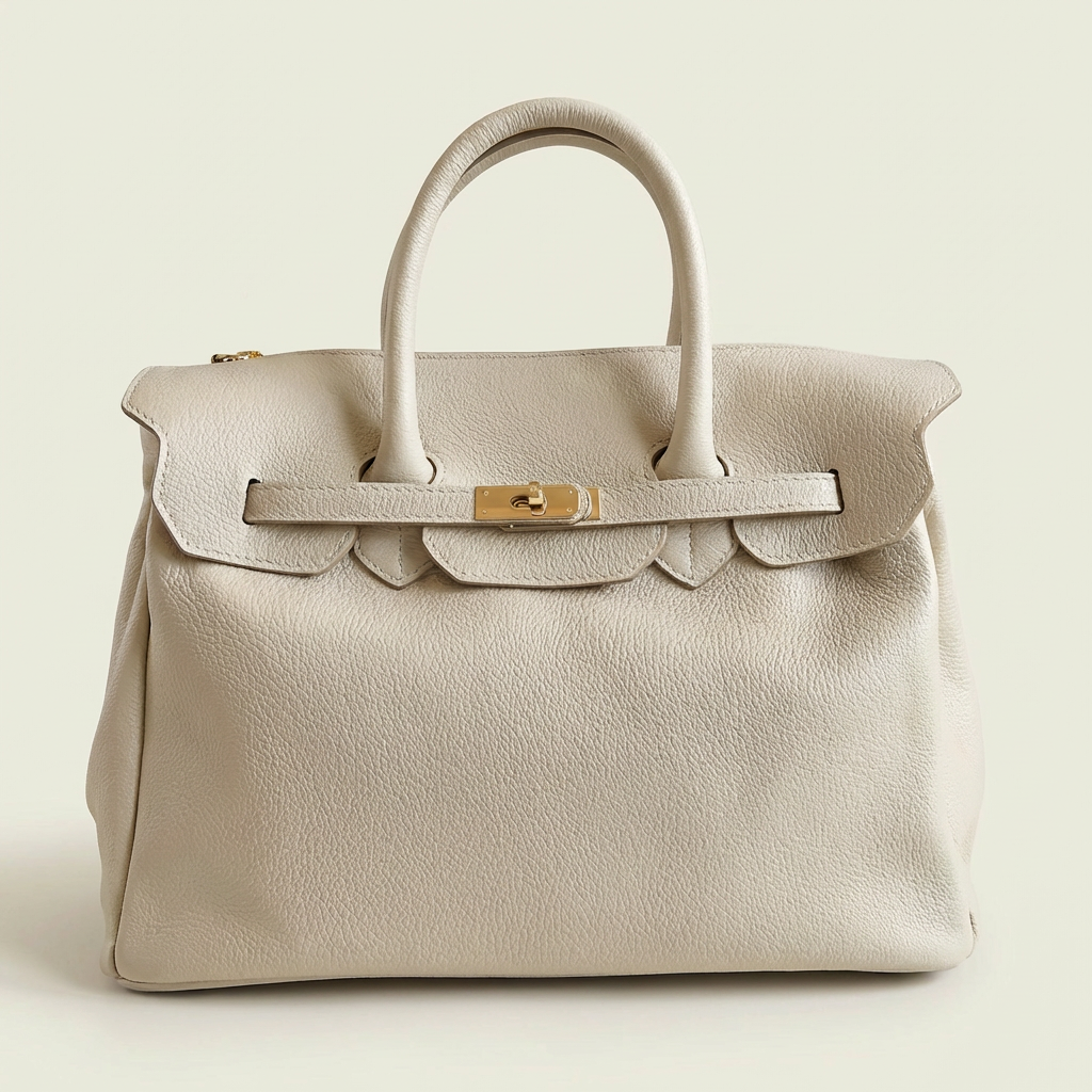 Maxi Bag Leather Made in Italy: Cognac