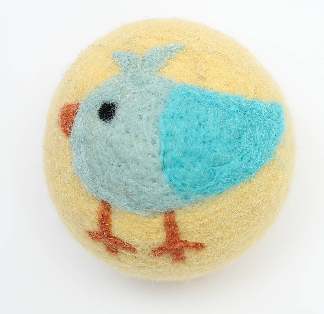 DRYER BALL: White Bird (Blue Ball)