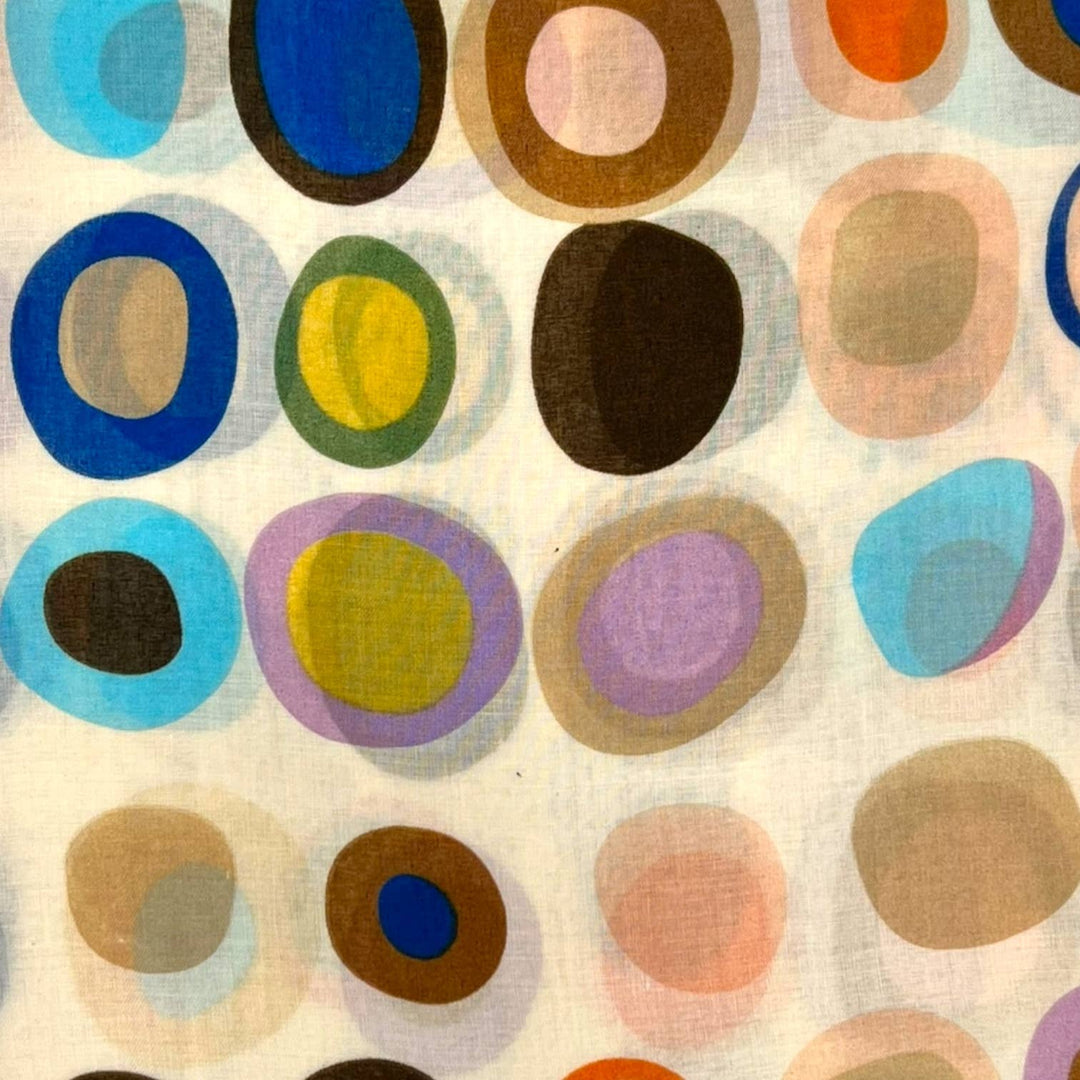 Retro style dots scarf : Beige