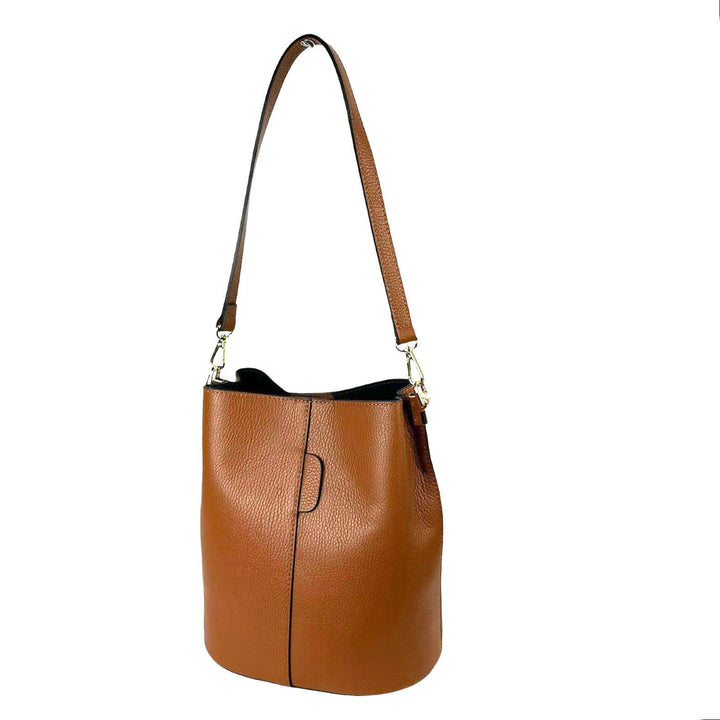 High Quality Italian Leather Shoulder Bag: Yellow