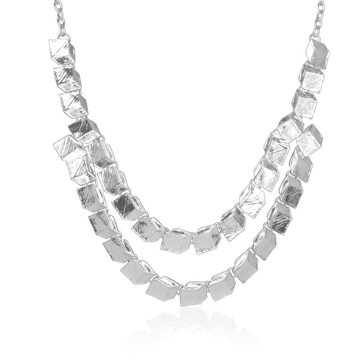 Multi Layer Mini Squares Neck: GOLD