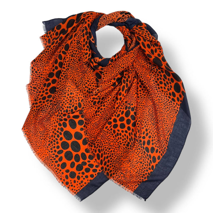 Leopard dots print scarf : Mocca