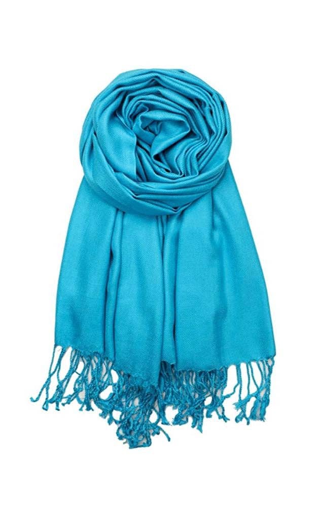 Turquoise Color Fashion Pashmina Shawl