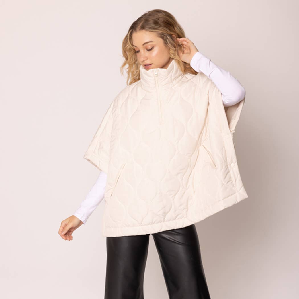 QUILT JKT/ONE SZ CHARC