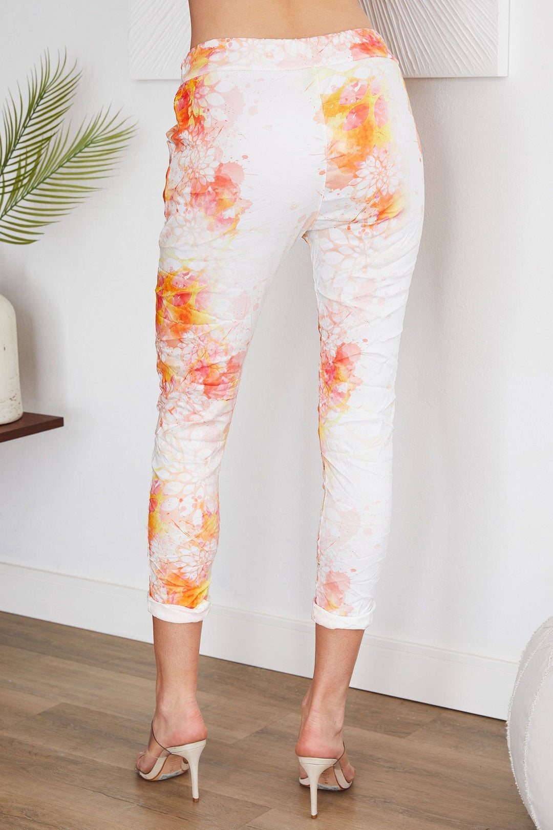 ORANGE FOIL JOGGERS :MEDIUM