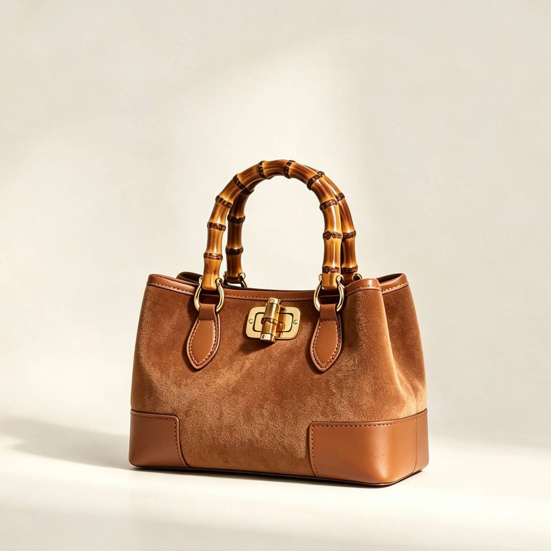 Genuine leather bamboo: Nero