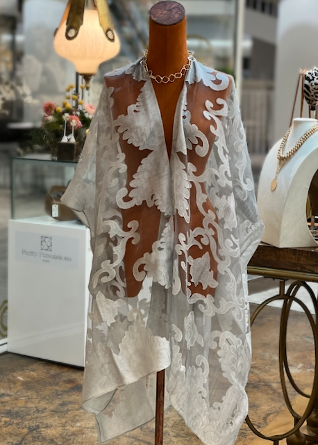 Shanghai Night Ruana Kimono Coverup: 06 Pink