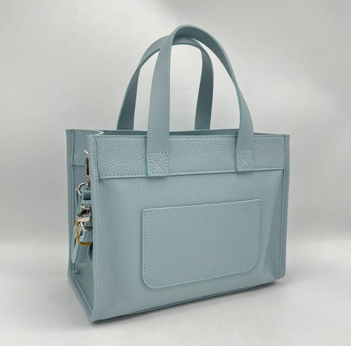 Italian leather bag,112442: Blk