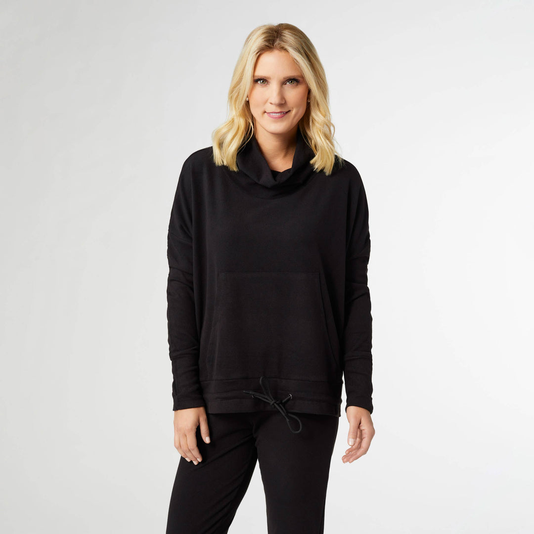 Weekend Brushed Tie Cowl: Lagoon / L/XL