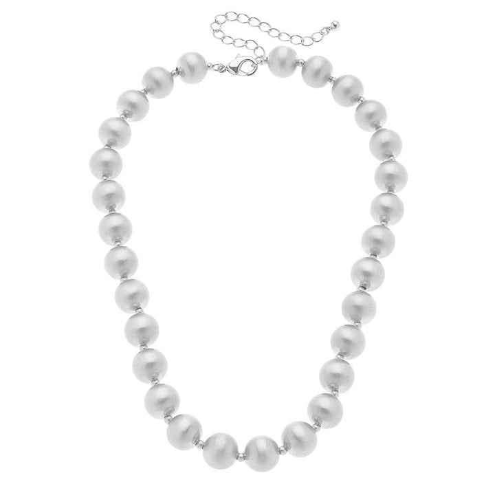 Phoebe Ball Bead Necklace: Satin Gold