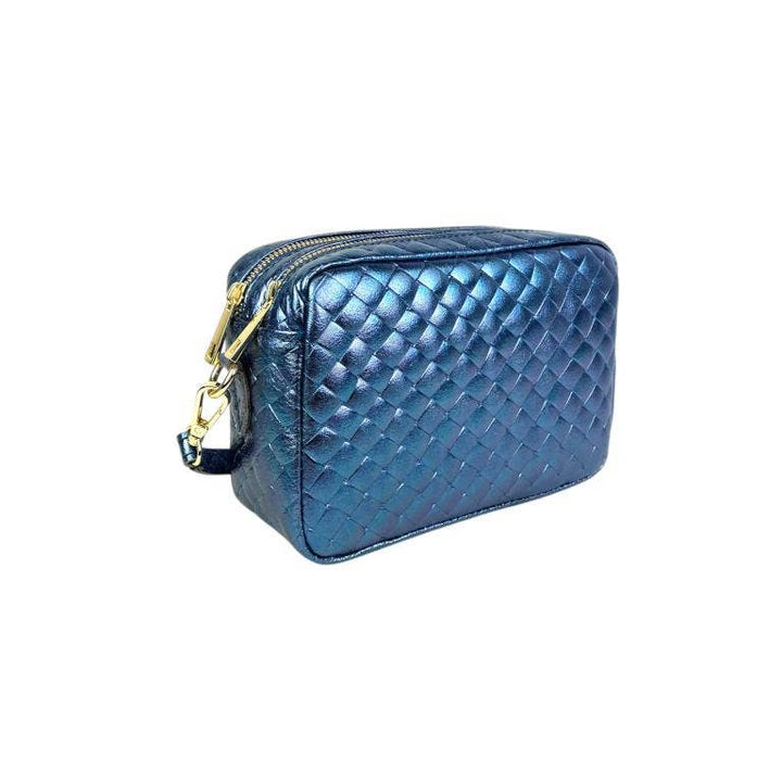 Crossbody Bag in Leather: Black
