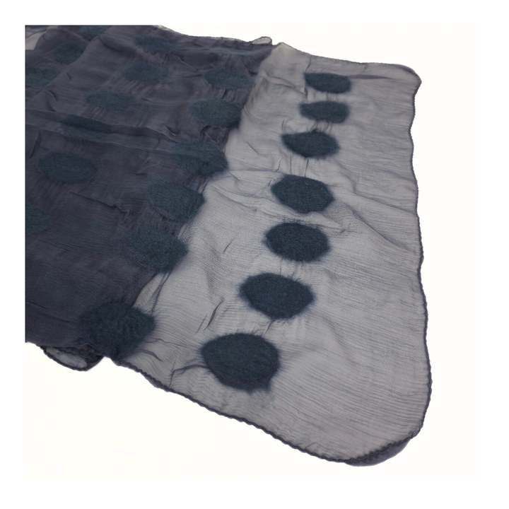 Polka Dot Soft Scarf: Black