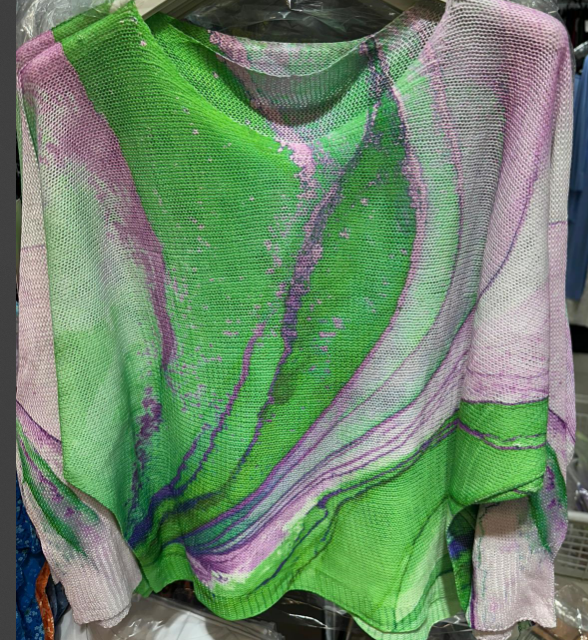 C1006 Tie-dye Sweater  : Blue