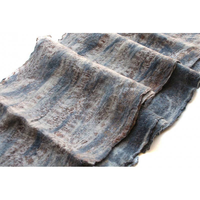 Grey and White Felted Scarves