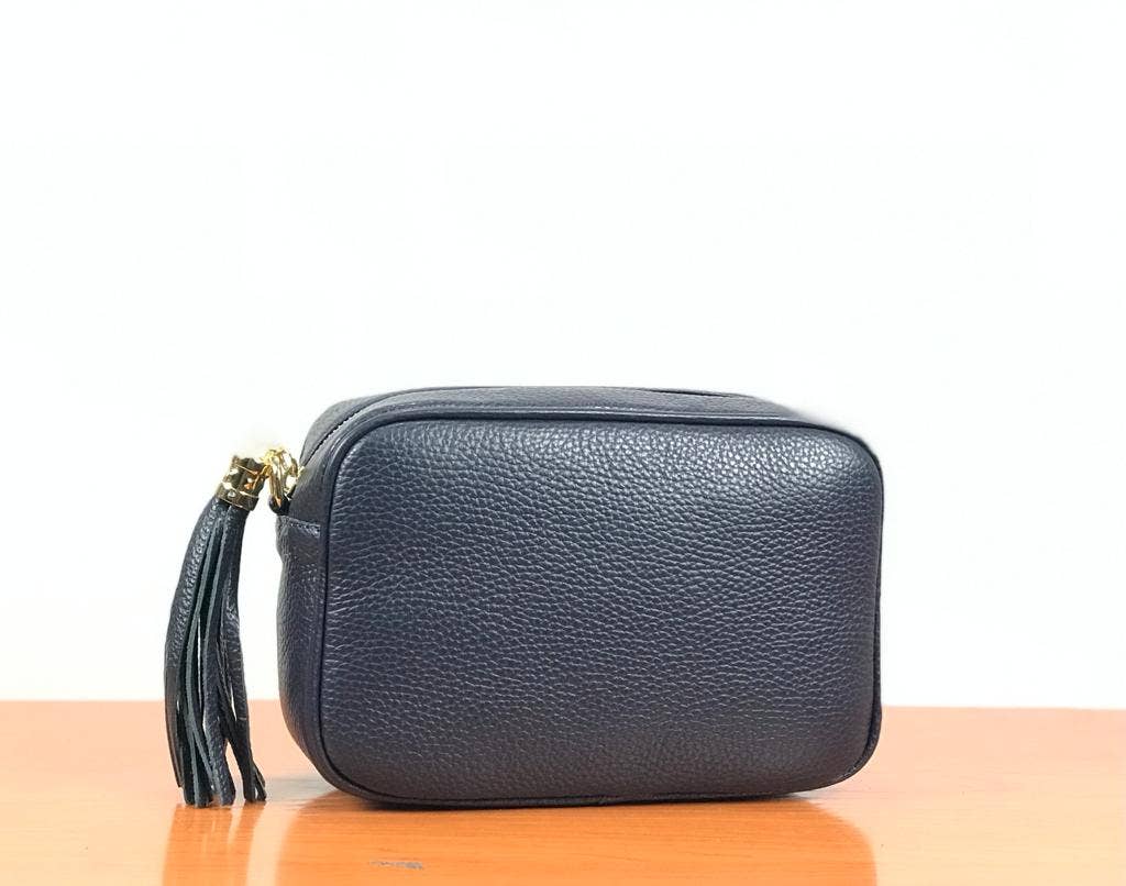 Genuine Leather Bag Tassel: Camel