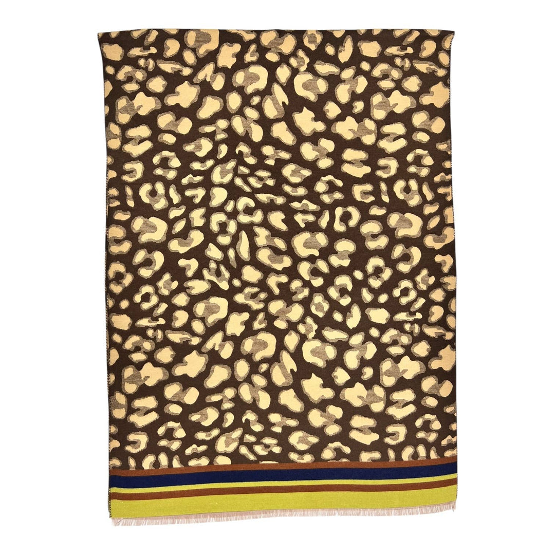 Leopard print cashmere: Teal