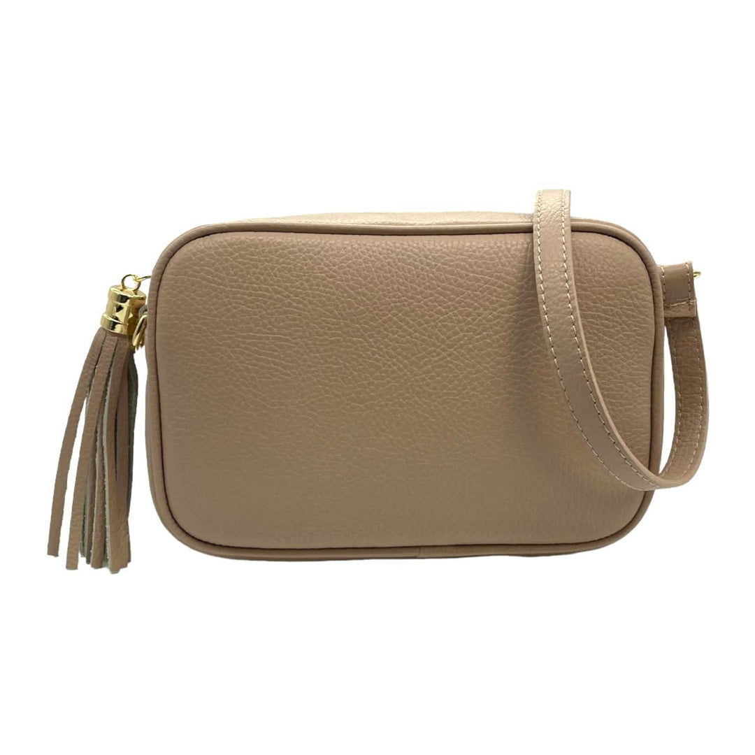 Genuine Leather Bag Tassel: Camel