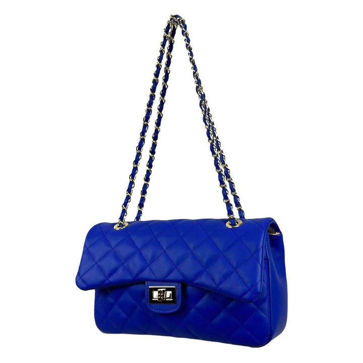 Extra Premium Quilted Leather Bag: Gold